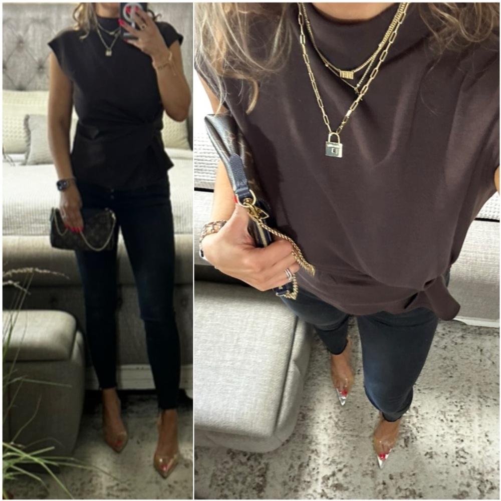 🆕 Espresso Wrap Top